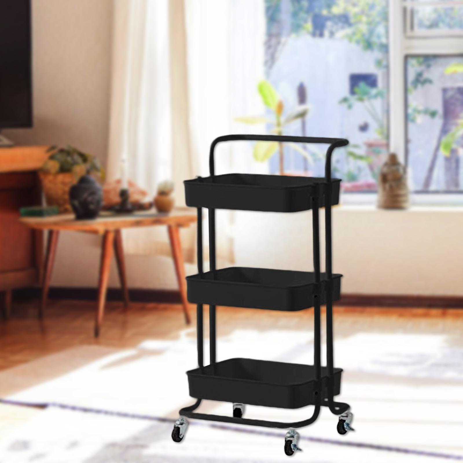 Baoblaze Rolling Storage Organizer Storage Shelf Rack for Bedroom Dorm Dining Room ราคา 2,474 บาท*ส่งฟรี