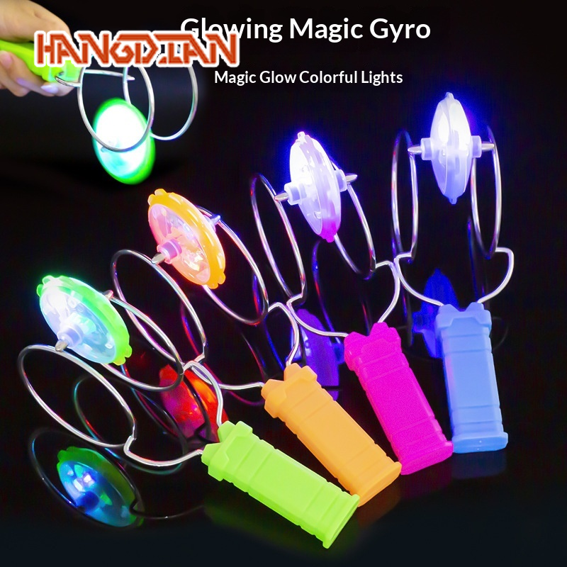 HANGDIAN Glowing Hand Spinning Top Toy for Kids, Magic Rotating Yo-Yo with Light Effect ราคา 57 บาท*ส่งฟรี