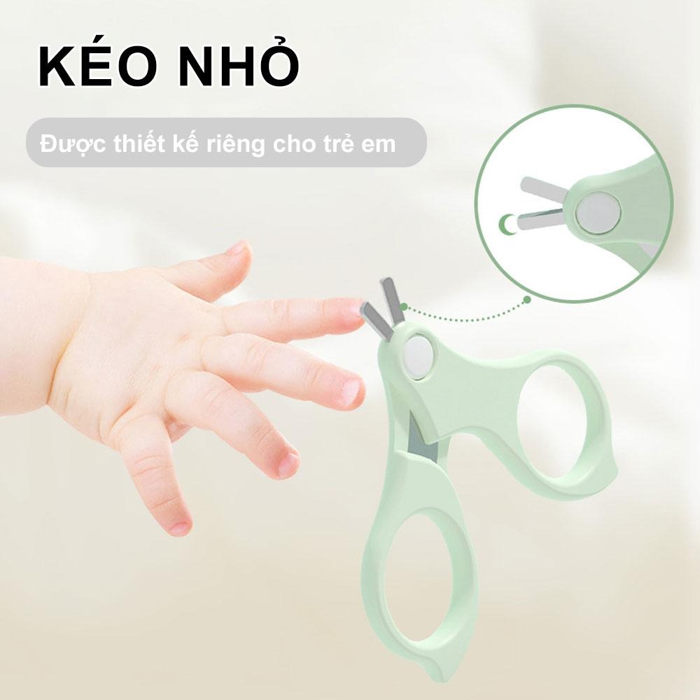 đèn pin siêu sáng + kìm cắt móng tay an toàn + kìm cắt móng tay chống kẹp + Thiết kế tuyệt đối an toàn bảo vệ da bé!