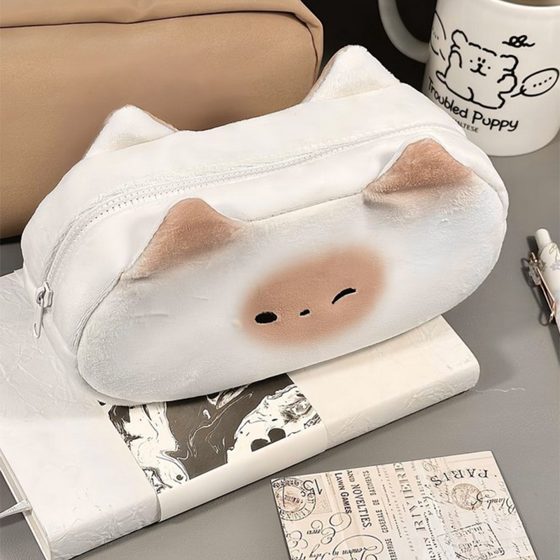 CozyCornerR Nhật Bản dễ thương phim hoạt hình bánh mì nướng mèo Kawaii sang trọng bút chì túi trở lại Trường Học Nghiên Cứu Văn phòng phẩm trường hợp bút chì túi dễ thương