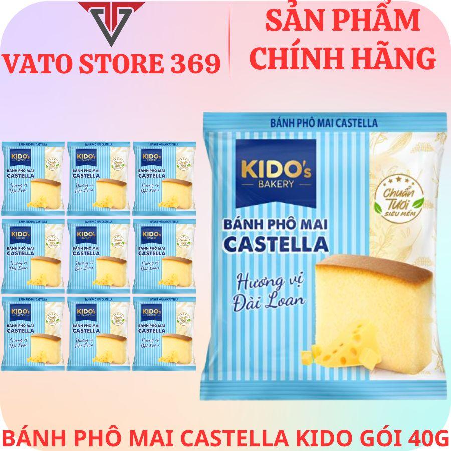 Bánh phô mai castella hương vị đài loan KIDO tươi gói 40g