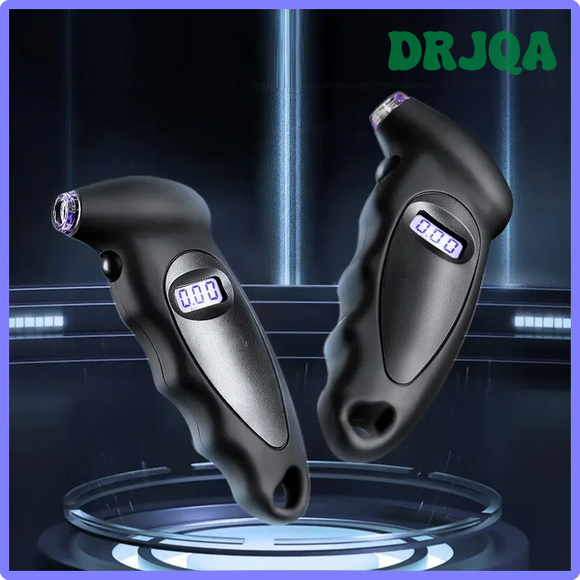 Drjqa Đồng hồ đo áp suất lốp mới đèn nền Độ chính xác cao kỹ thuật số giám sát áp suất lốp lốp xe ô tô đồng hồ đo áp suất không khí Màn hình LCD jdjbd