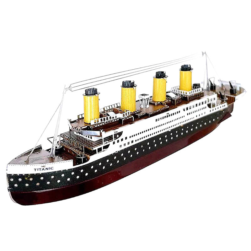 Qin Hot Sale Màu Titanic Câu Đố tự làm tàu du lịch lắp ráp mô hình Bộ dụng