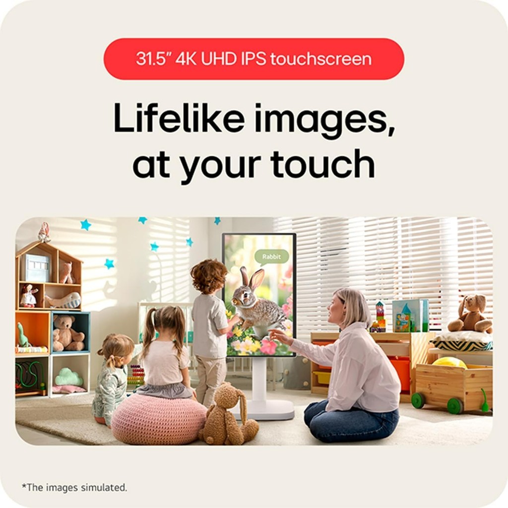 LG Monitor 32U889SA-W 31.5-inch 4K UHD IPS Smart Monitor Swing with Touchscreen, Rolling Stand · v2