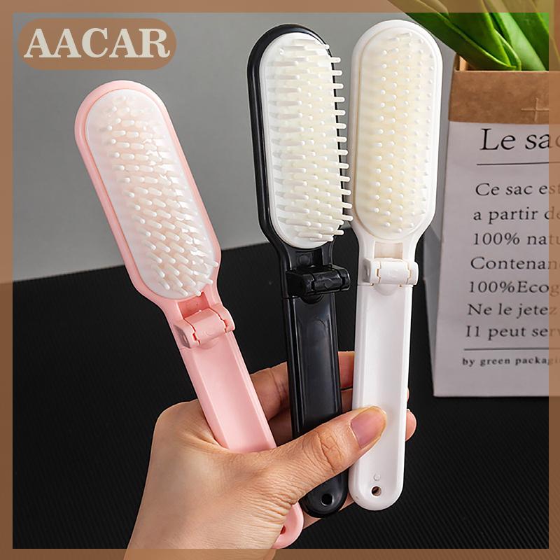 AACAR Có Thể Gập Lại Tóc Lược Xách Tay Detangling Mềm Tóc Bàn Chải Chống Tĩnh Đầu Da Đầu Massage Du Lịch Túi Lược Tóc Tạo Kiểu Tóc Thợ Cắt Tóc