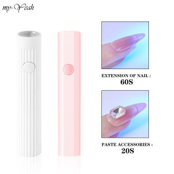 Myyeah đèn Máy sấy móng tay móng tay nhỏ gọn màu hồng trắng Đèn sấy nhanh đèn gel dính UV cầm tay đèn pin móng tay dụng cụ làm móng nghệ thuật Tự làm