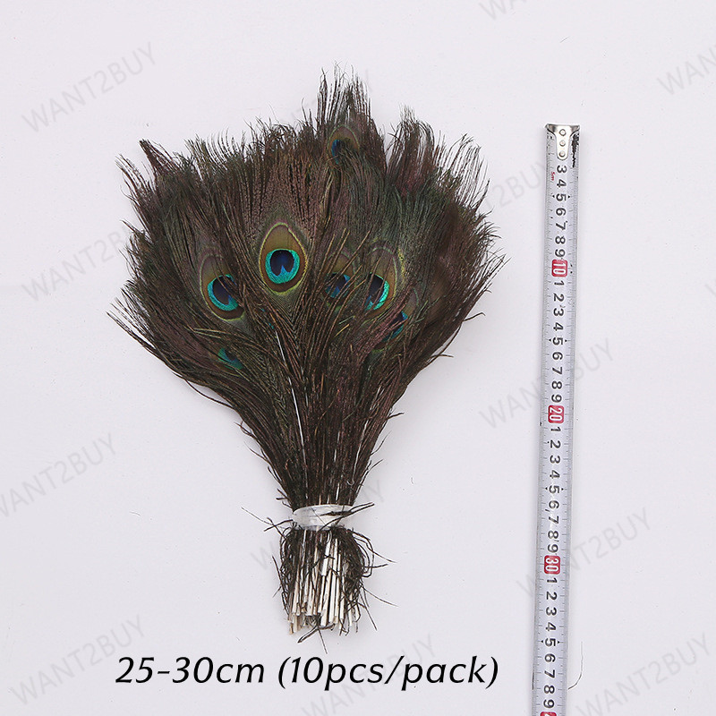 10pcs 25-80cm Natural Real Peacock Feather Flower Wedding Party Crafts DIY Jewelry Home Festive Docoration 孔雀毛大眼睛羽毛