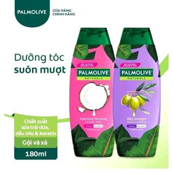 COMBO 2- Dầu gội palmolive sữa dừa & Palmolive dầu oliu 180g/ chai ( pamolive ) Nữ Women