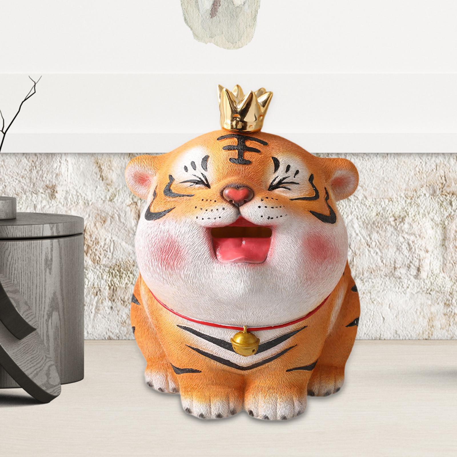 Miracle Shining Piggy Bank Resin Gift Tabletop Decoration Tiger Ornament Saving Pot for Hoilday Gifts Corridor Birthday Living Room ราคา 29,152 บาท*ส่งฟรี