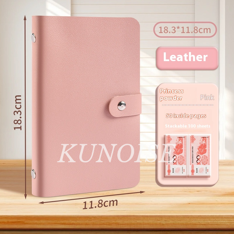 KUNOISE เก็บเงินอัลบั้มชุดหนังสือกระเป๋าใส่ของเงินสดหนังสือท่องเที่ยวสมุดโน้ตครอบครัวโฟลเดอร์ประหยัดเงิน
