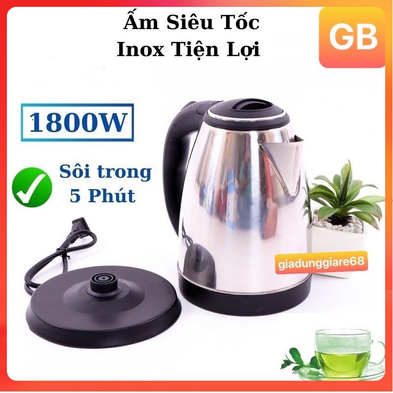 Ấm Siêu Tốc Đun Nước 1.8 Lít , Ấm đun siêu tốc Electric Kettle - ASHAKI
