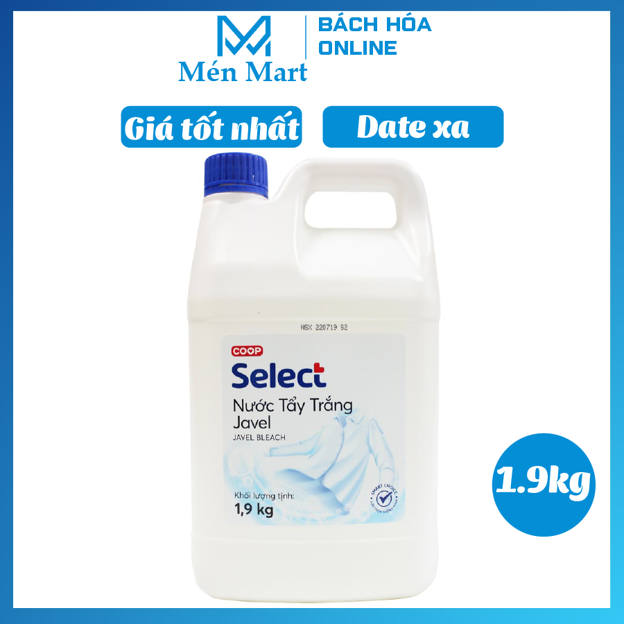 Nước tẩy quần áo Coop Select 1,9kg