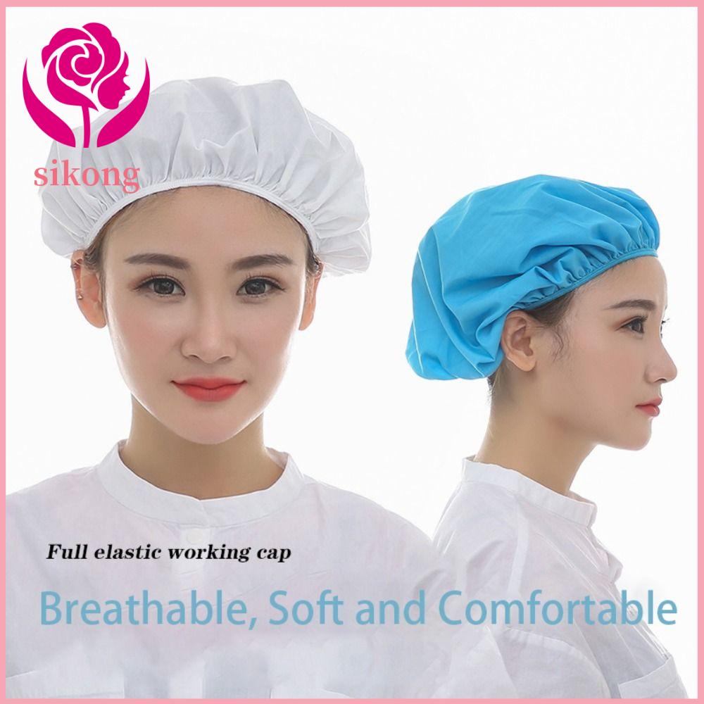 SIKONG Vải cotton Mũ đầu bếp Bụi chống khói Trang phục công sở Sang trọng Mũ Nhà Hàng Nhà bếp khách sạn