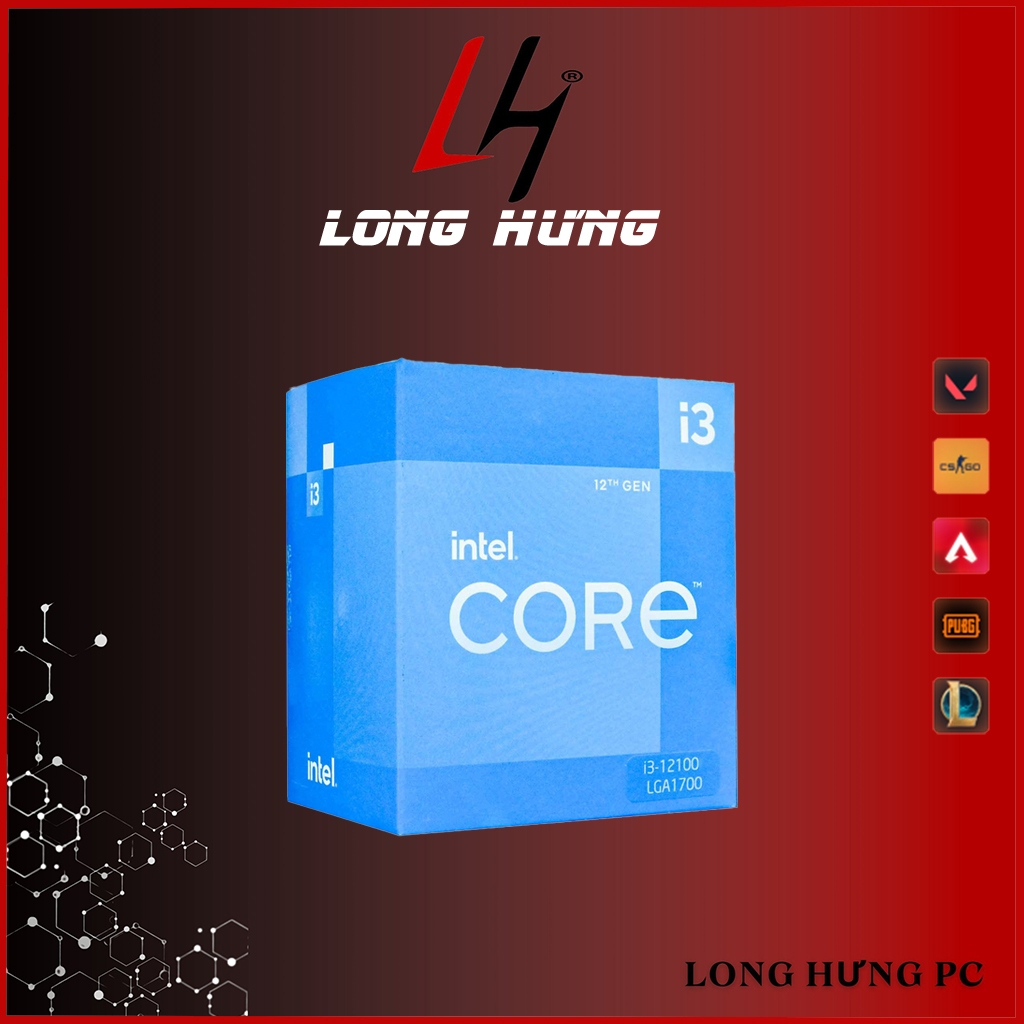 Chip intel Core i3 12100 Tray New BH 36 Tháng+Tặng Keo Tản Nhiệt3.3GHz