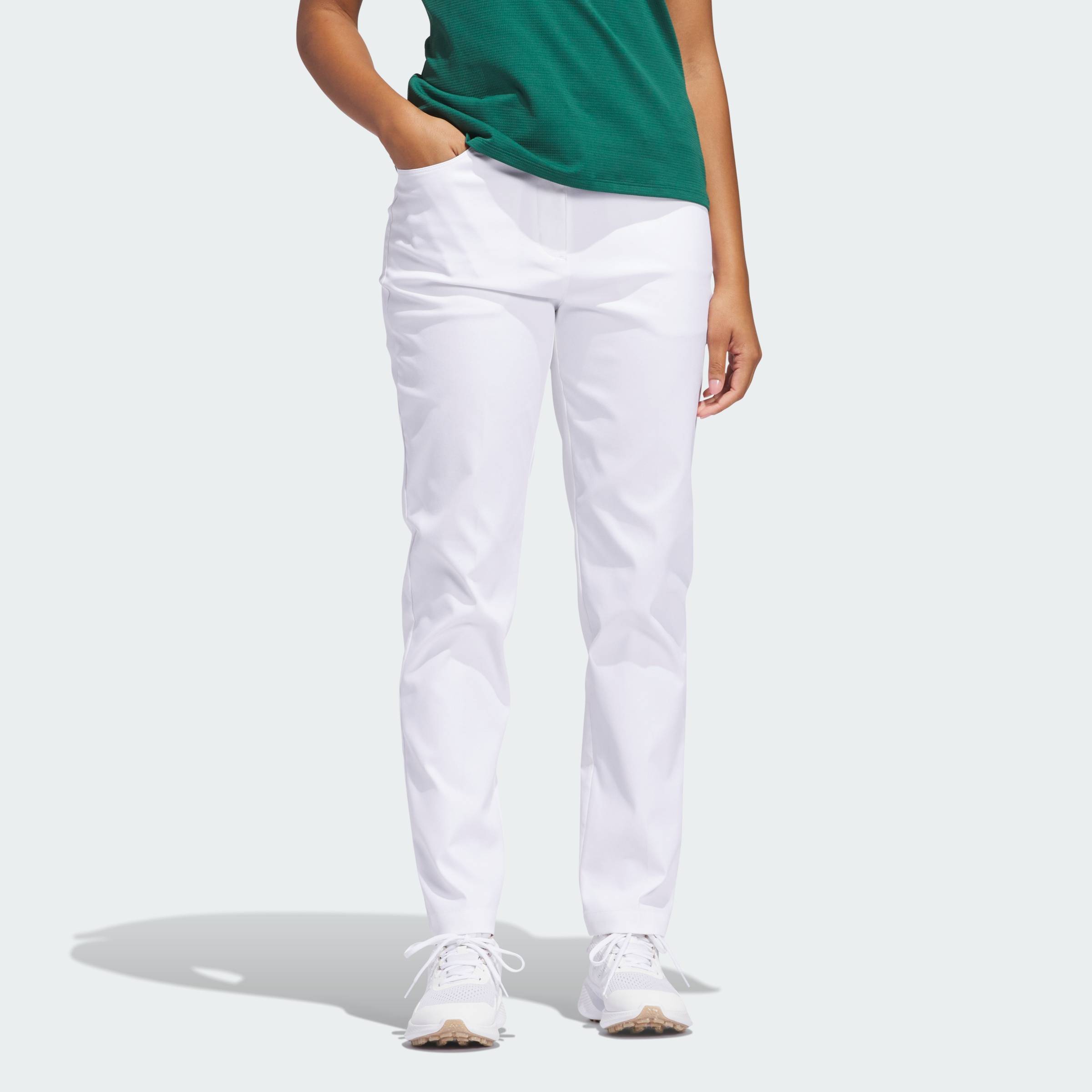 [28-30.5-MUA 3 GIẢM 15%+VOUCHER 20%] adidas Đánh gôn Quần Năm Túi Twistweave Ultimate365 Nữ trắng JE7395