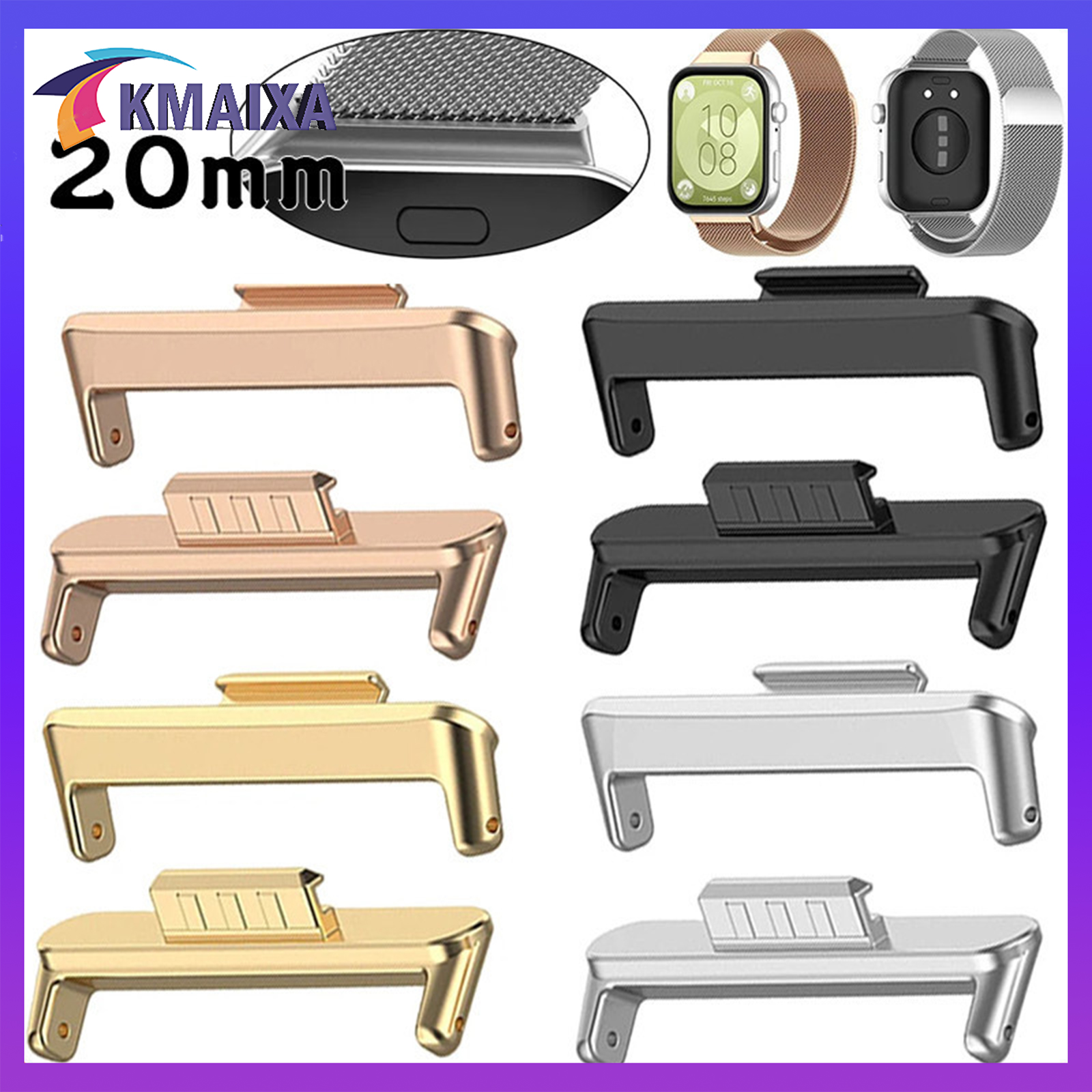 Connector for Huawei Watch Fit 3 Strap Band Connection Jam Tangan Smartwatch Smart Watch Huawei Fit 3(Used In Conjunction with 20mm Watch Strap) ราคา 26 บาท*ส่งฟรี