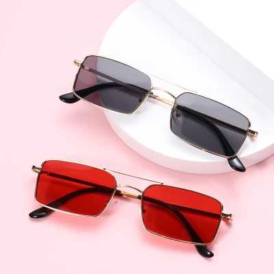 caedru469 Fashion Metal Frame Vintage UV400 Lens Sun Glasses Retro Rectangle Sunglasses Small Frame Steampunk Sunglasses