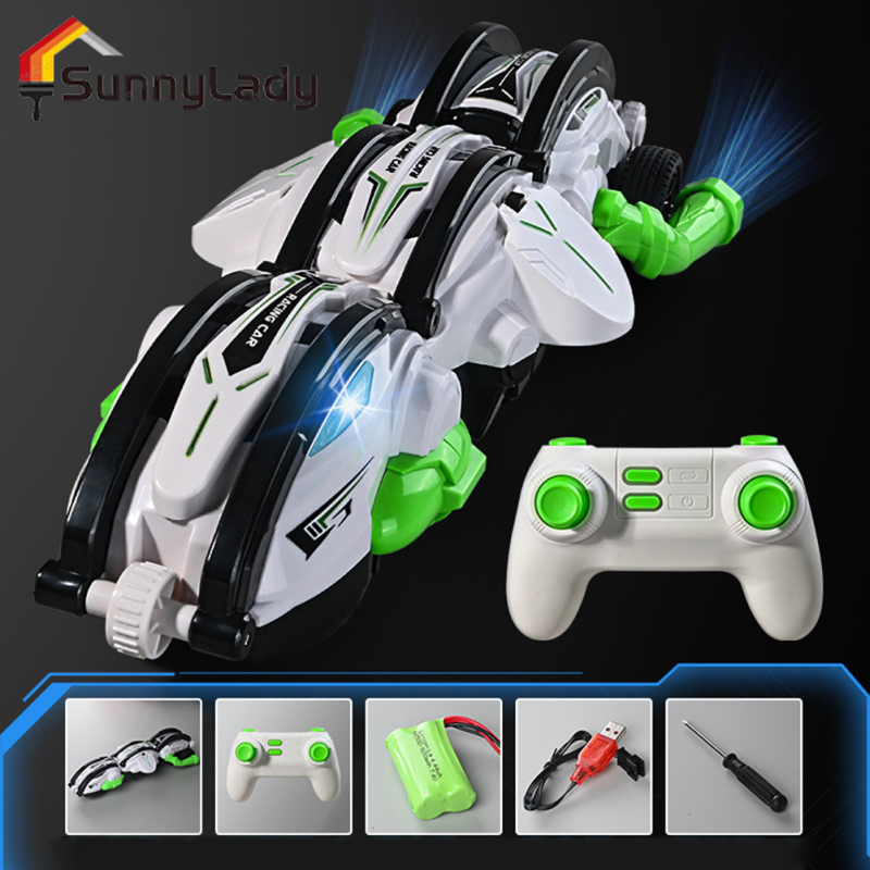 2.4G 6WD RC Stunt Car 360° Rotating Transform Remote Control Cars With LED Light Impact Resistant High-Speed RC Drift Car Toy Gifts For Kids ราคา 831 บาท*ส่งฟรี