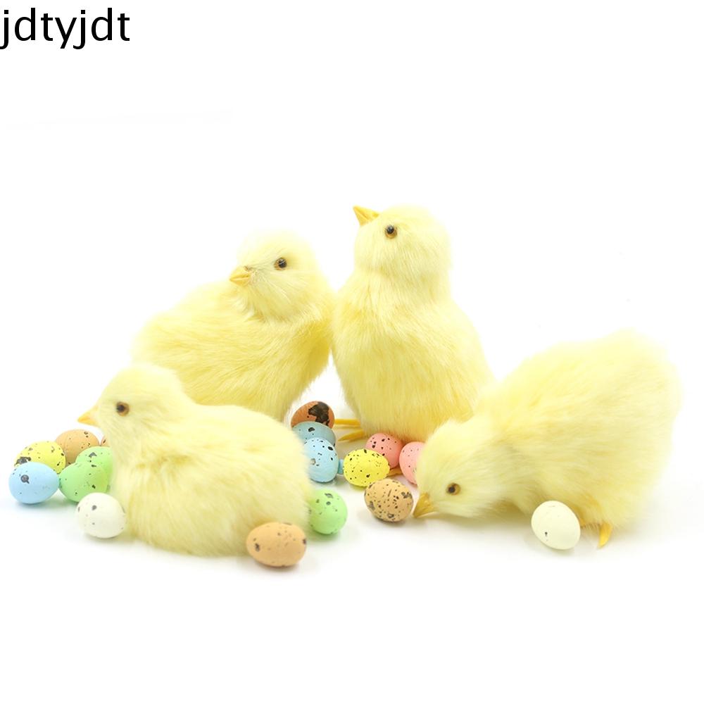 JDTYJDT Mềm Đáng yêu Nhận thức của trẻ em lễ Phục sinh Thực tế Quà sinh nhật cho trẻ em Chick mô phỏng Mô hình con gà Đồ chơi sang trọng Búp bê động vật