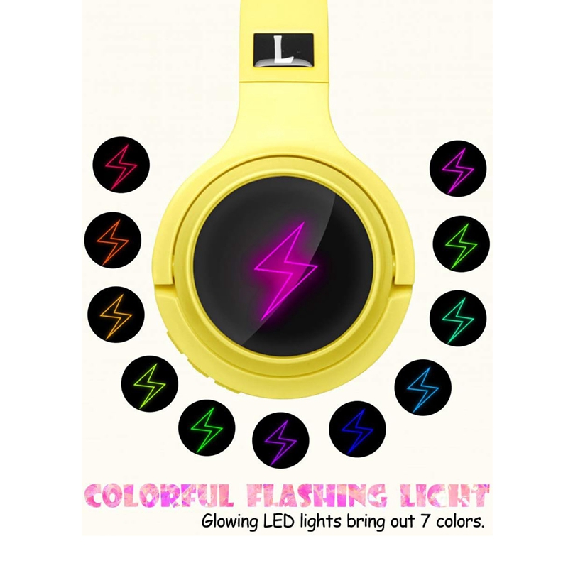 Cute over Ear Headphones Wireless Headset with Microphone, for PC, Laptop, Tablets