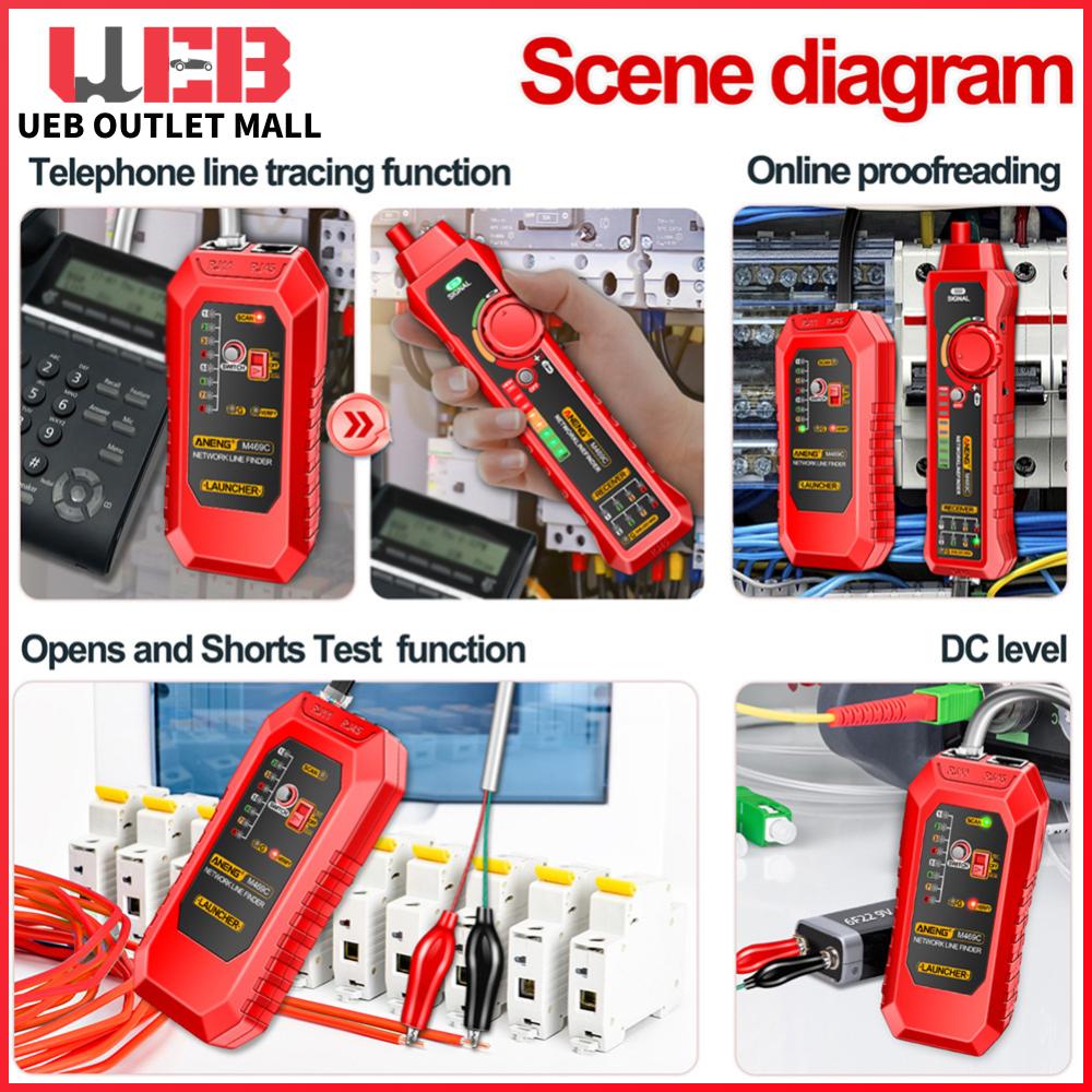 UEB เครื่องวิเคราะห์สาย LAN RJ45 RJ11 พร้อมตัวติดตามเสียงหูฟัง สำหรับซ่อมบำรุงเครือข่ายอย่างแม่นยำ ราคา 409 บาท*ส่งฟรี