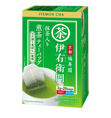 Trà Matcha túi lọc hiệu Iyemon Matcha Tea dễ pha, tốt cho sức khỏe mỗi ngày - hộp 20 túi lọc