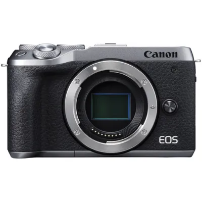 Canon EOS M6 Mark II + Canon EFM32mm/1.4 STM (Silver) (Free 32GB, Bag, 64GB+LPE17 battery & Grip/Tripod) (15 months Local warranty)