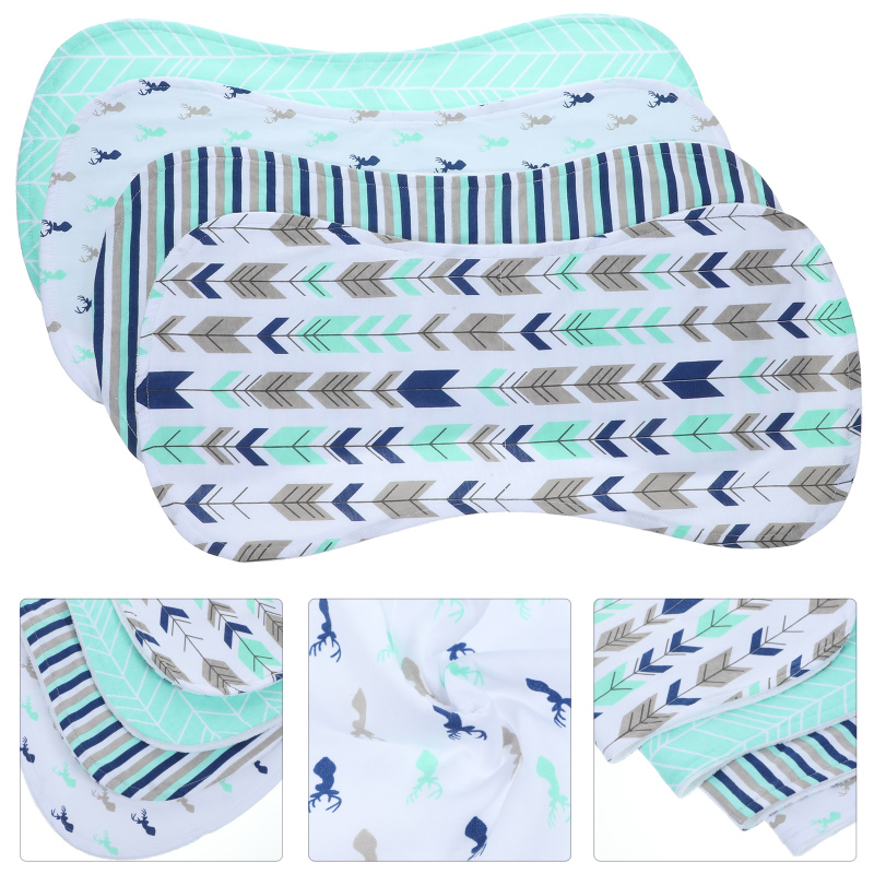 VXPLOR 4Pcs Baby Burp Towel Infant Burp Cloth Infant Burp Towel Cotton Burp Towel for Baby