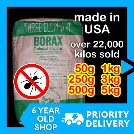 Three Elephant Borax Powder: Multi-Purpose Cleaner and Pest Control