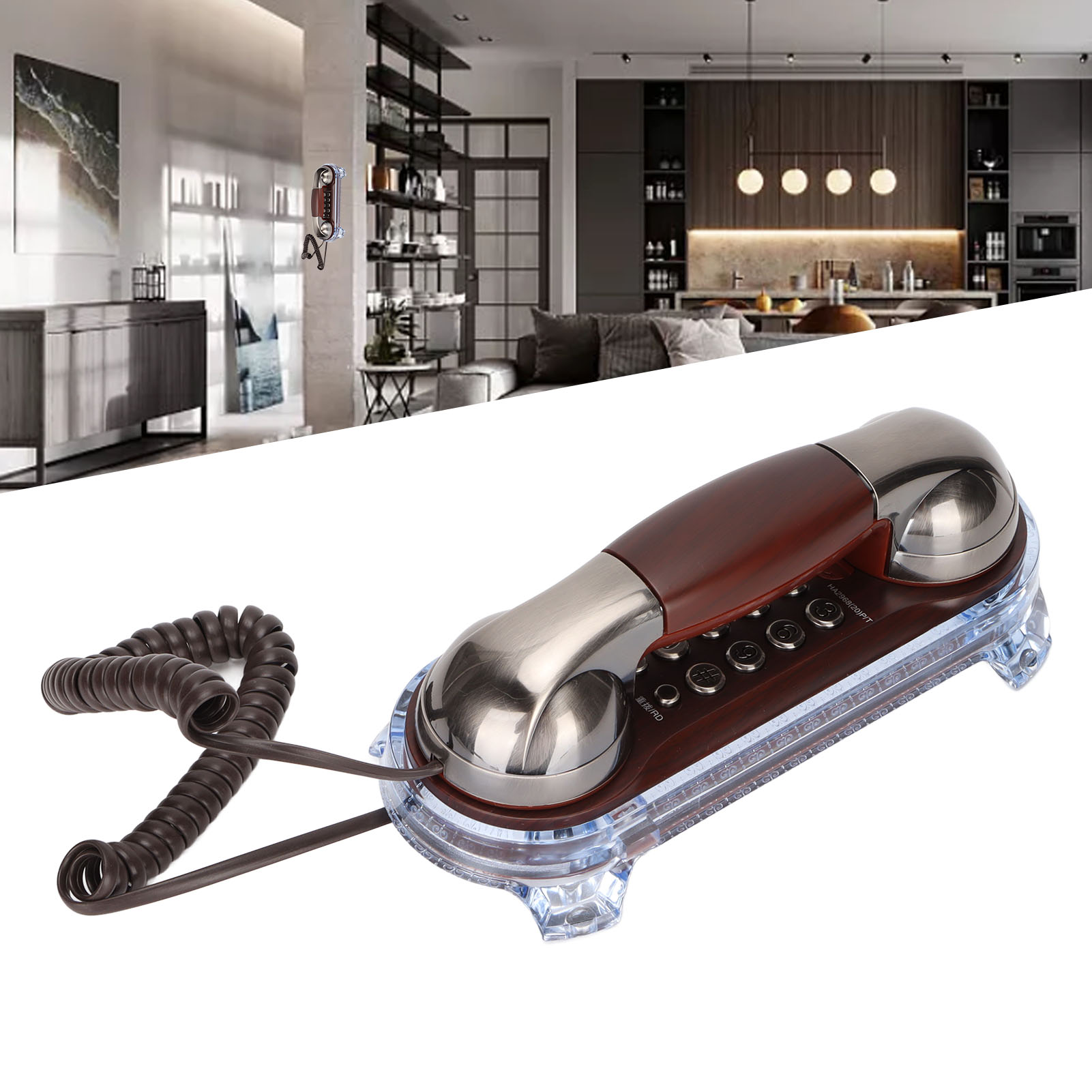 Wired Landline Retro Wall Phone Retro for Hotel for Home for Office ราคา 481 บาท*ส่งฟรี