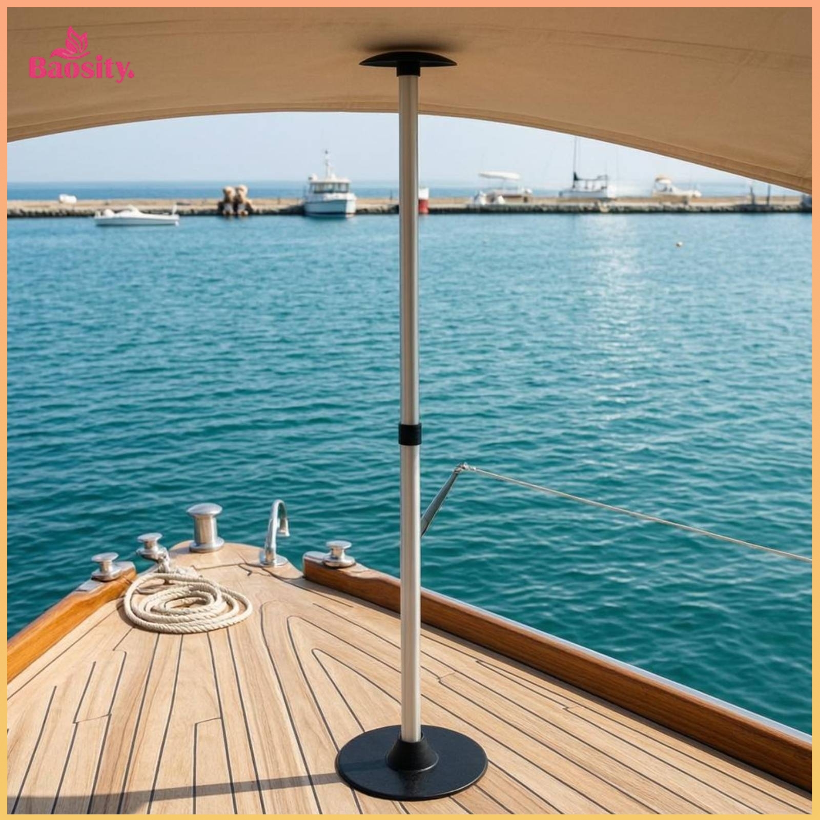 Baosity Silver Sunshade Support Pole Adjustable Length Boat Canopy Pole Heavy Duty Marine Accessory Rustproof for Awning ราคา 2,917 บาท*ส่งฟรี