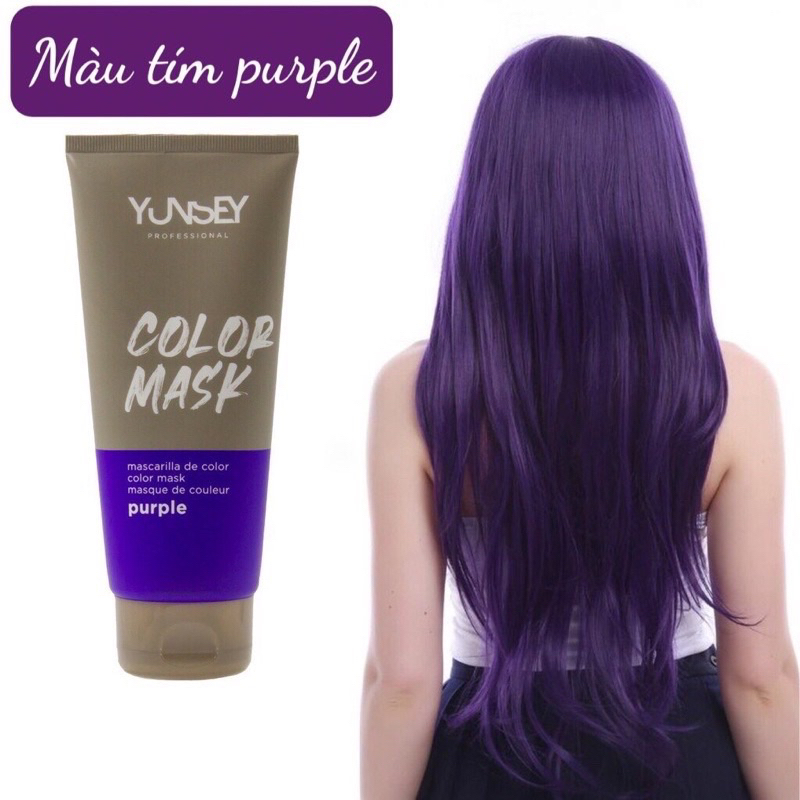 HẤP MÀU NHUỘM MÀU TÍM PURPLE YUNSEY COLOR MASK 200ML