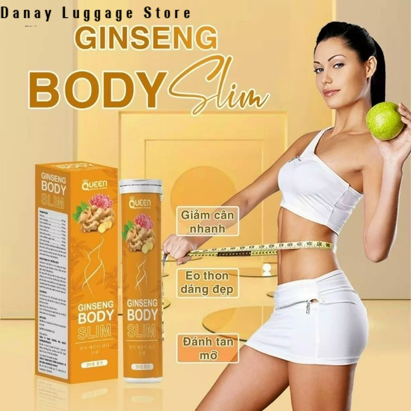 Viên Sủi Ginseng Body Slim 20 viên cho người ăn kiêng giúp giảm chất béo trong cơ thể hỗ trợ giảm câ