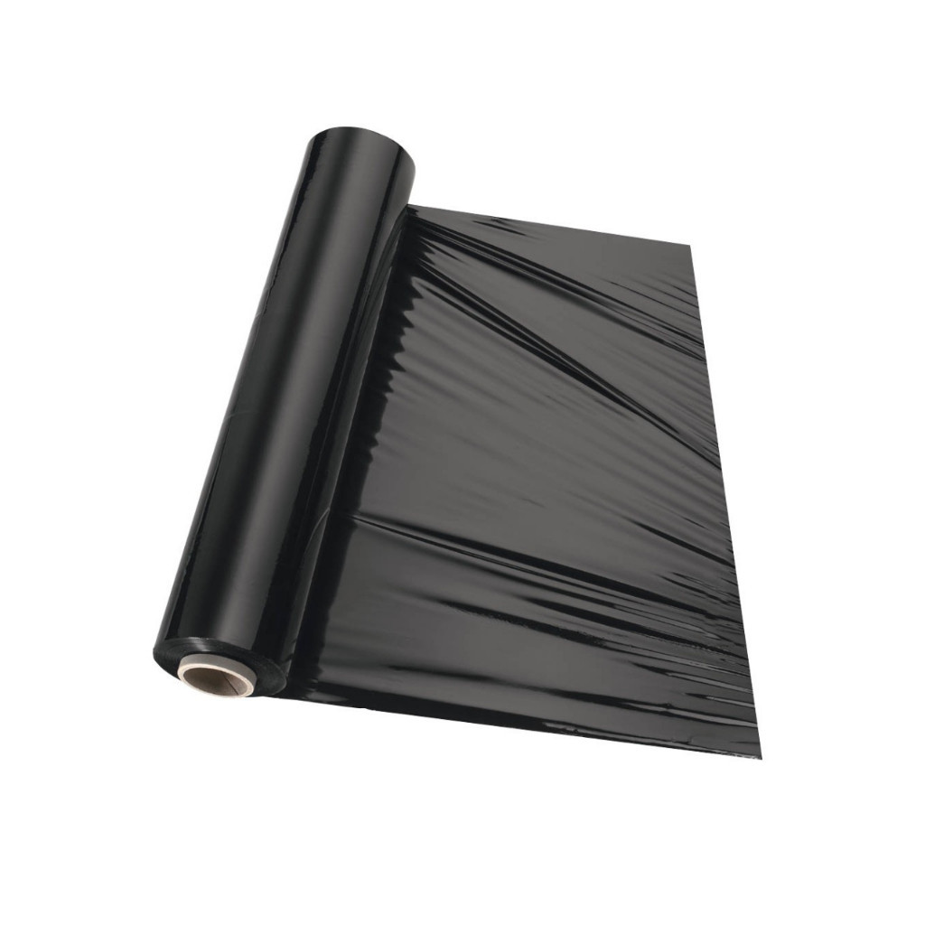 Stretch Film/Cling Wrap Transparent Black Plastic Wrap 160 meters 1.8kg Strong Secure Protective Packaging Material