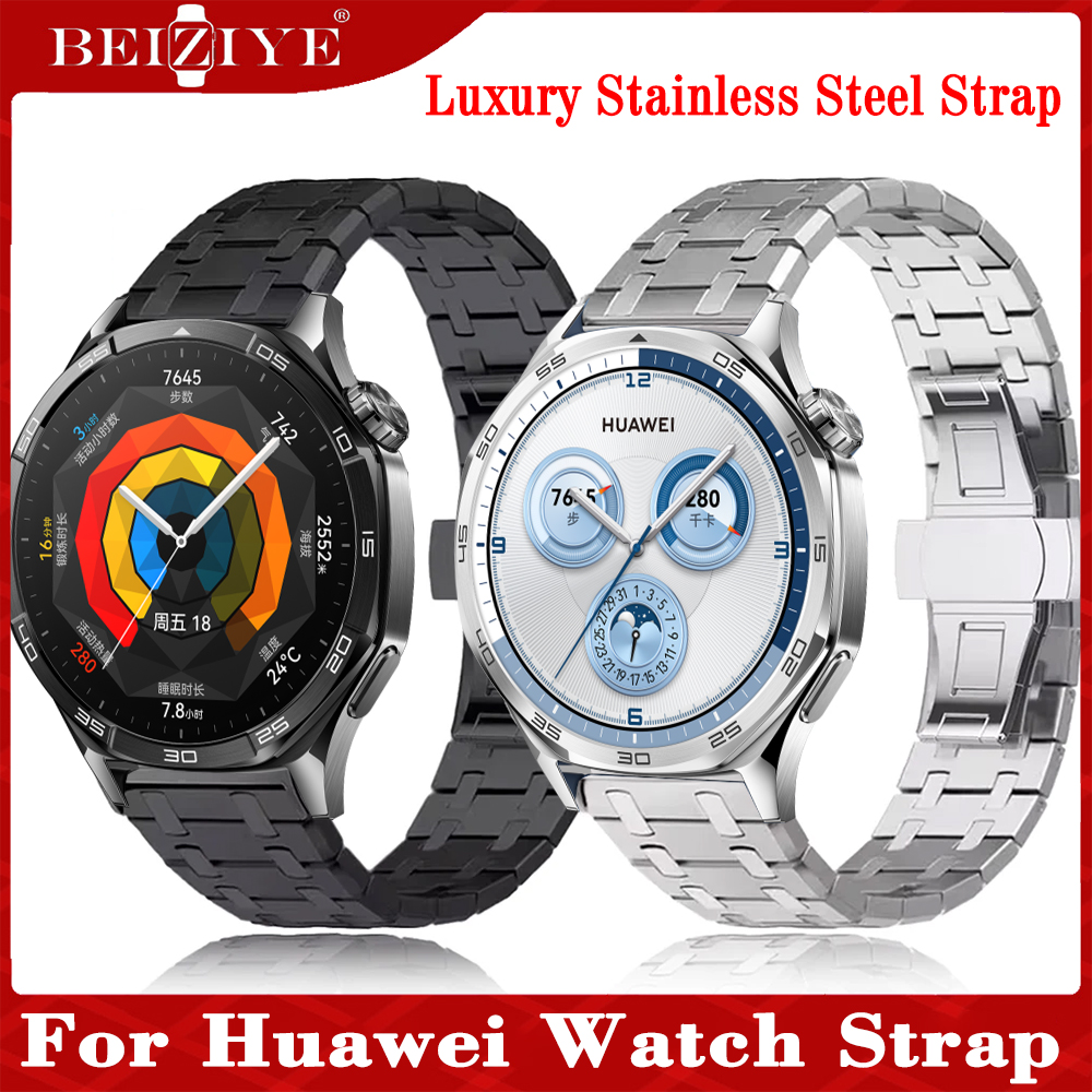 22mm สายนาฬิกาสแตนเลส for Huawei Watch GT 5 Pro 46mm อุปกรณ์เสริมสายรัดข้อมือโลหะสำหรับ huawei watch gt 5 46mm Metal Strap Wristband Link Bracelet ราคา 485 บาท*ส่งฟรี