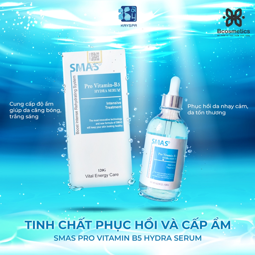 Serum HA Plus &amp; Pro Vitamin B5 SMAS- Serum chuyên cấp ẩm và phục hồi da - Hàng chính hãng