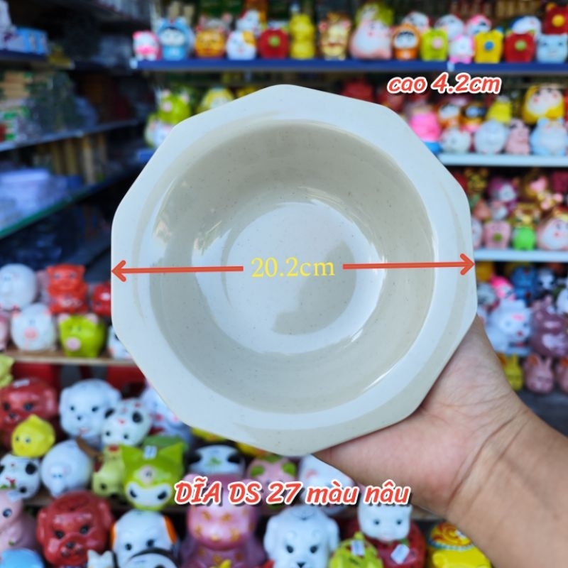 Bộ chén dĩa fataco màu nâu làm từ nhựa melamine