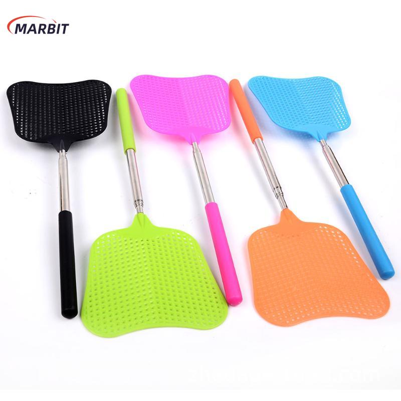 MARBIT ไม้ตีแมลงวันแบบยืดหดได้พลาสติกทนทานพร้อมเครื่องไล่ยุงสแตนเลสอุปกรณ์เสริมสำหรับใช้ในบ้าน ราคา 37 บาท*ส่งฟรี