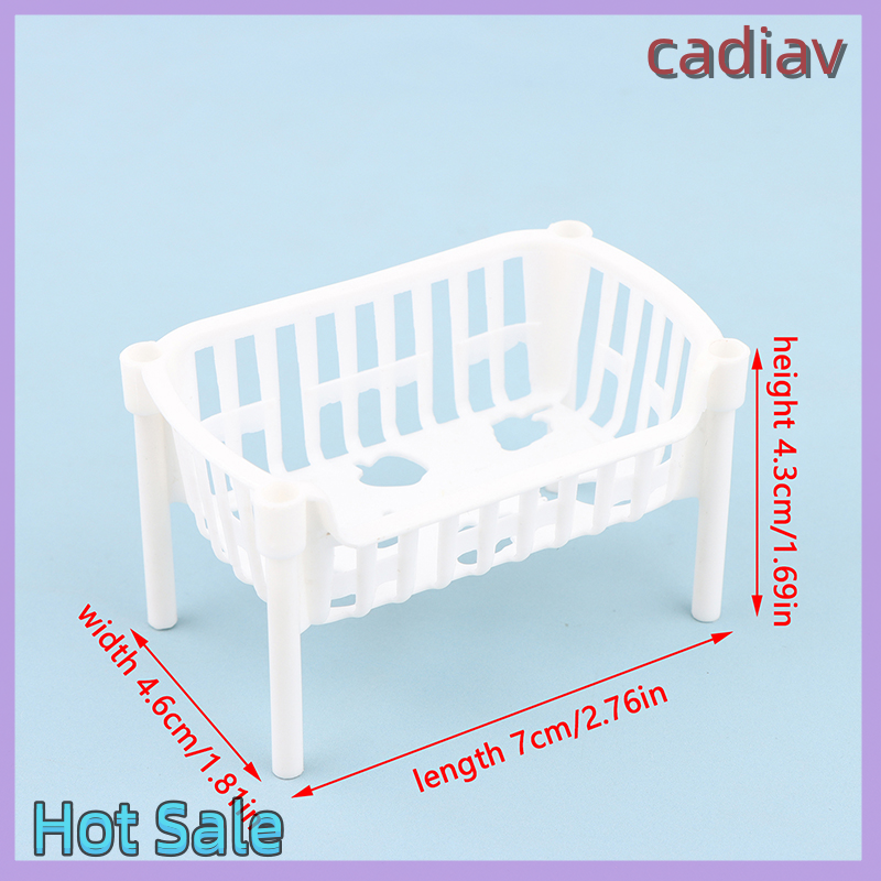 Giáng Sinh Món Quà Cadiav 1 12 Dollhouse thức ăn nhỏ Trái Cây Lưu Trữ Giỏ Ngôi nhà búp bê Stackable Giỏ trang trí nhà búp bê Phụ Kiện