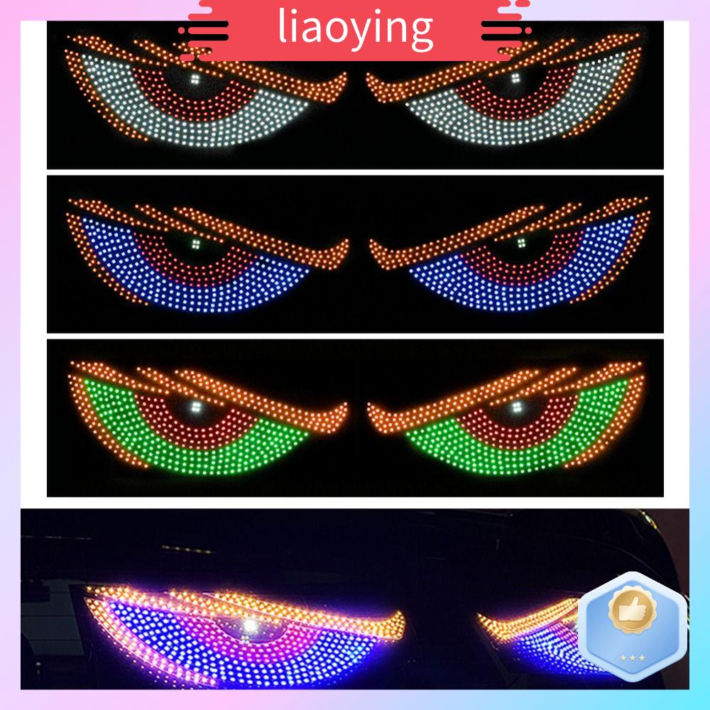 LIAOYING Đa chế độ Đèn mắt quỷ xe tải Linh hoạt USB Đèn mắt quỷ động RGB Sáng Tạo Đèn Trang trí xe hơi