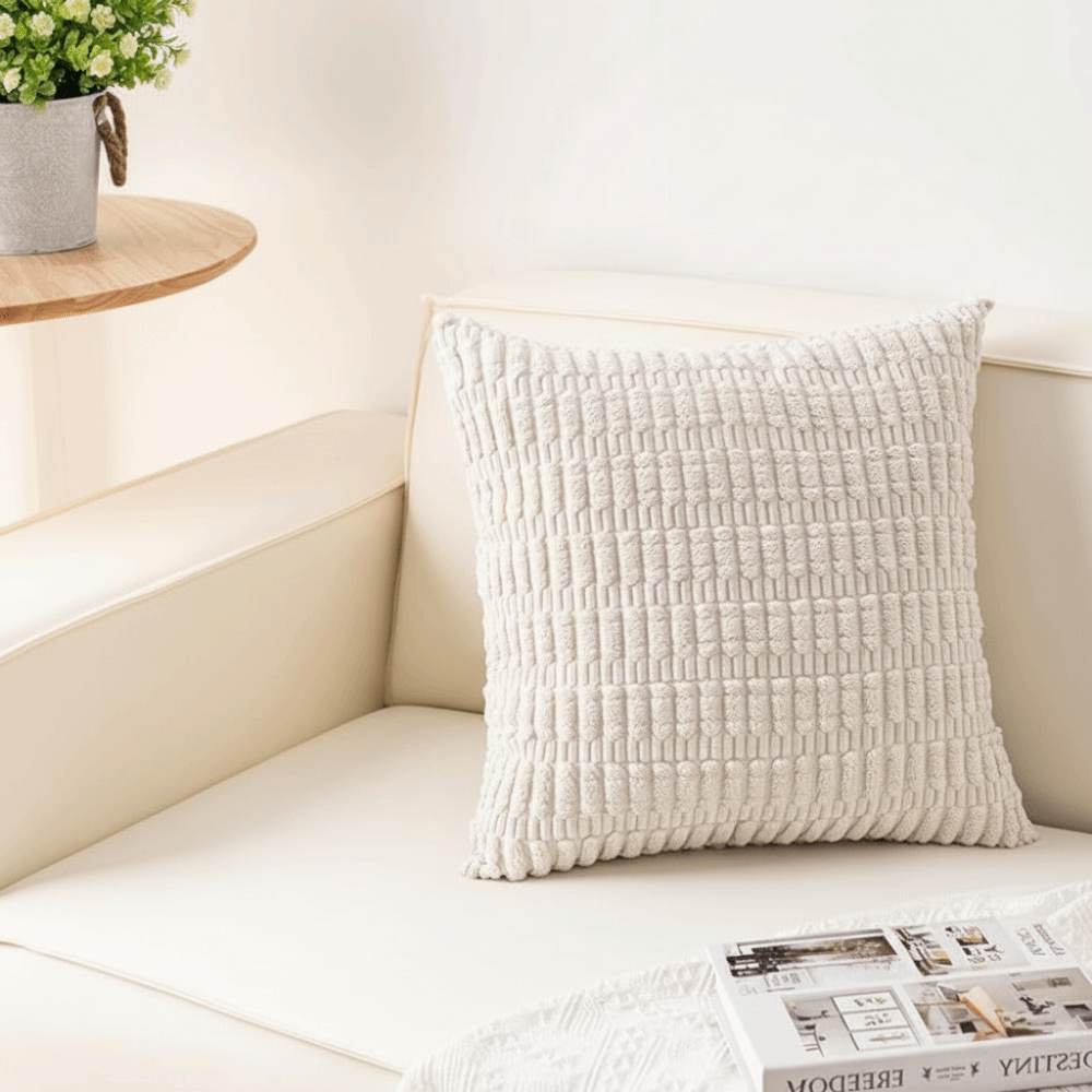JKDESIGN Kết cấu nhung Vỏ gối nhung Mềm mại Thiết kế sọc Vỏ gối Hiện đại Có thể đảo ngược Gối ôm Trang trí ghế sofa
