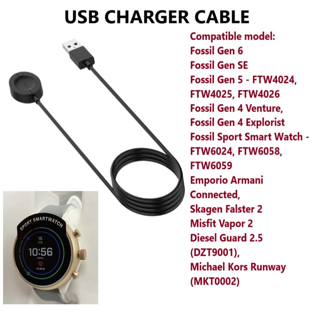 Fossil Smartwatch Charger Diesel Full Guard Charger Generic Watch
