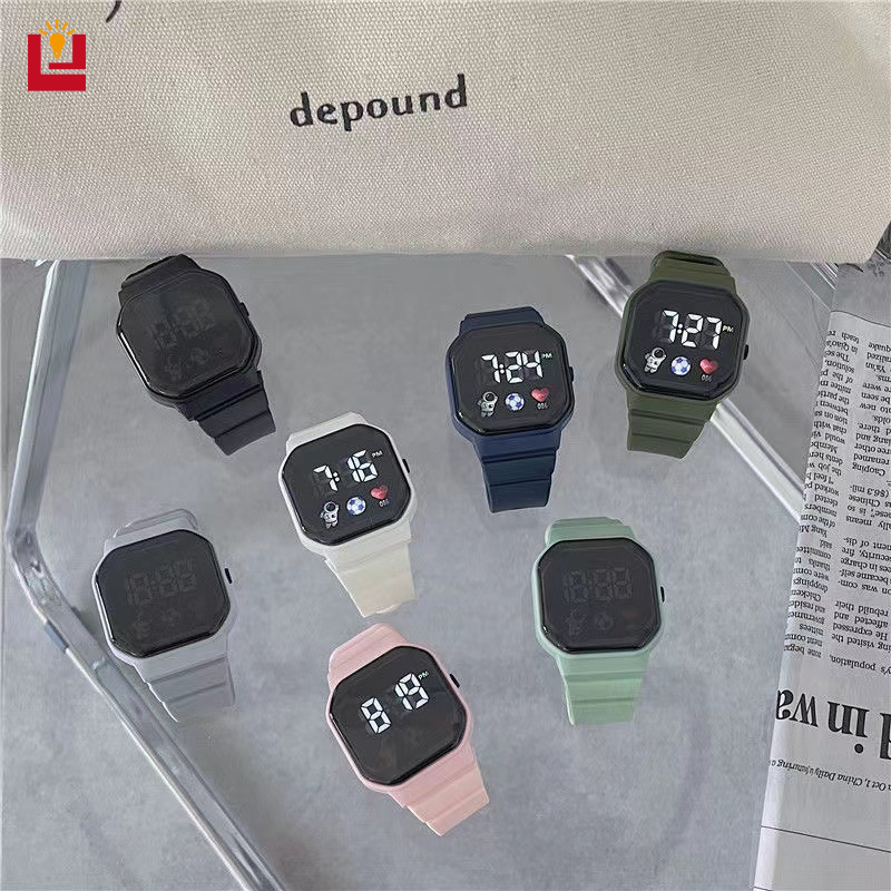 Fashionable Digital Watch with Unicorn Design, Waterproof and Space-themed for Students ราคา 33 บาท*ส่งฟรี