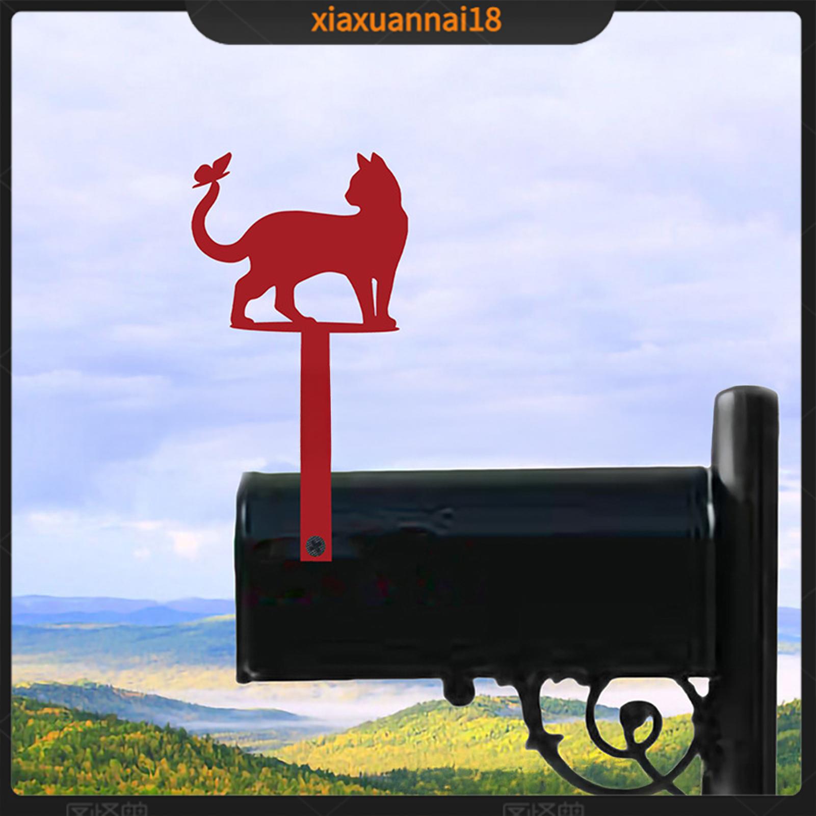 Xiaxuannai Hộp Thư cờ thay thế hộp thư sắt cờ mèo bướm Hộp Thư trang trí Cờ sắt bãi cỏ sân vườn gắn dấu hiệu thay thế