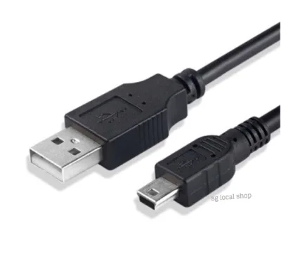 [SG In-Stock] Black MIni USB Cable - USB to Mini USB Data Transfer Power Charging Cable
