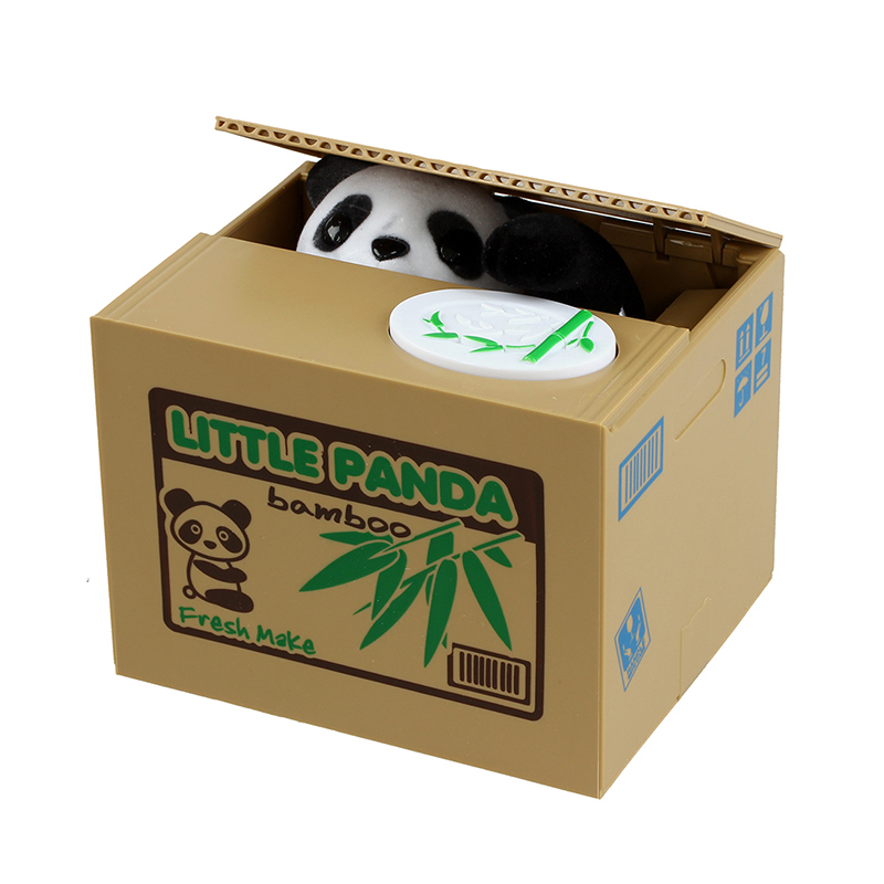 Cute Panda Stealing Coin Cat Money Box Piggy Bank Singapore
