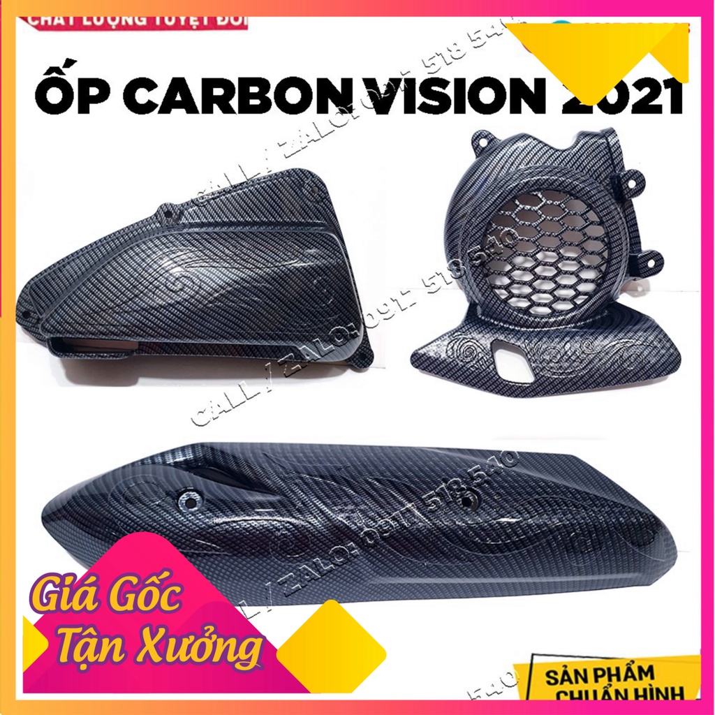 Ốp Carbon Vision 2021 - VISION 2022 - VISION 2023( giá lẻ từng món) (Ảnh Sp thật)