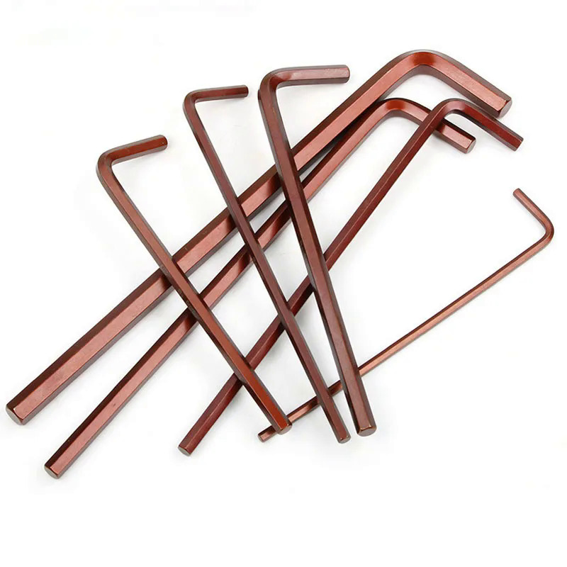 10pcs L loại S2 hợp kim stiffening allen key Wrench Set 1.5-6mm Metric phẳng đầu Hex allen key Set Công cụ phòng chống gỉ tay