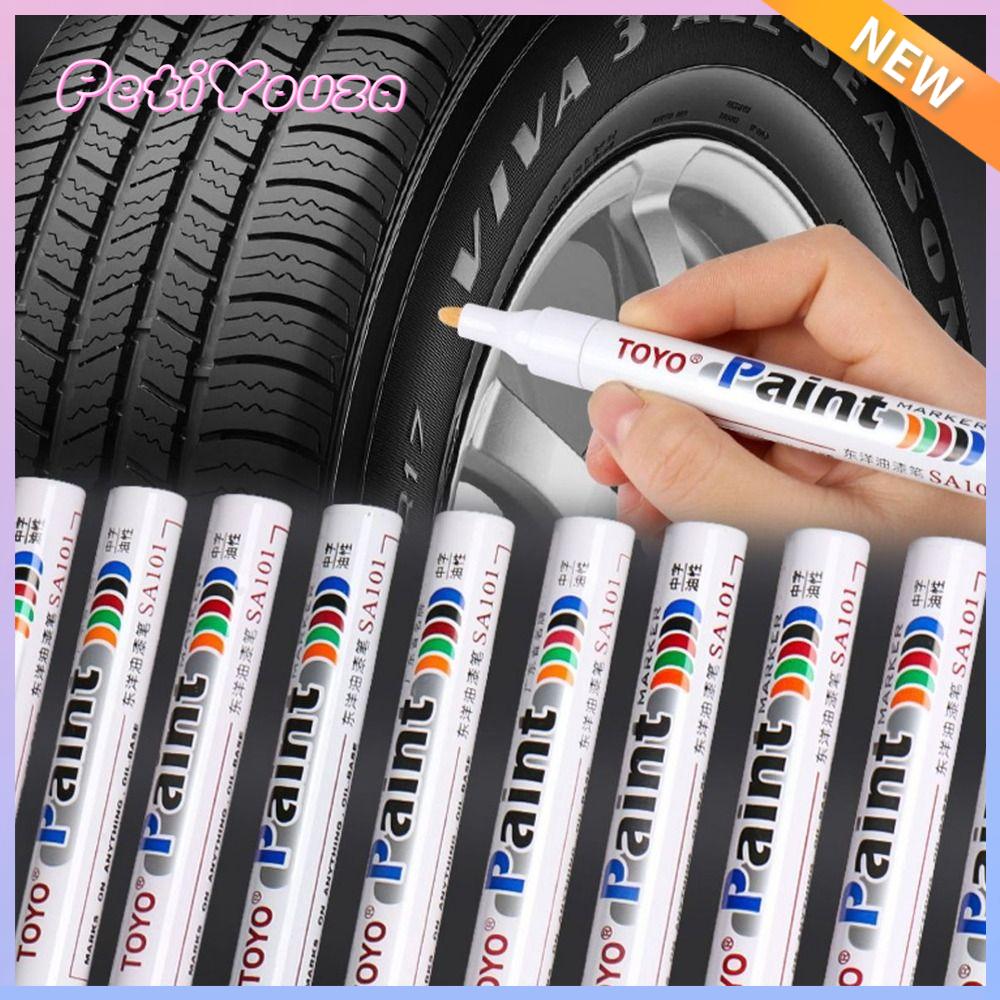 PETIYOUZA Không thấm nước Bút Đánh Dấu dầu Lốp bánh xe ô tô Không phai Nhựa Bút Đánh Dấu sơn vĩnh viễn  Bút sơn Lốp xe cao su ô tô Xe hơi