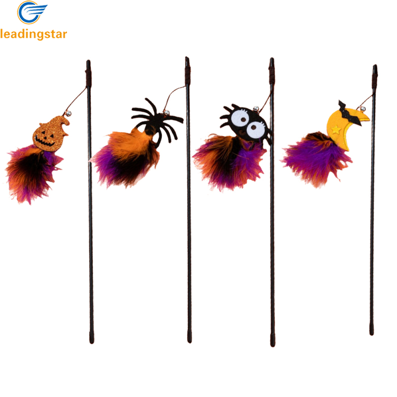 LeadingStar Fast Delivery 40cm Halloween Teaser Stick With Bells Colorful